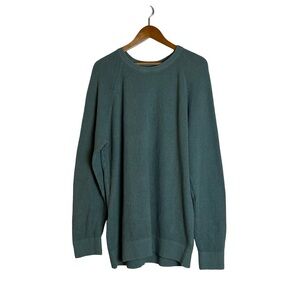 Gap 100% cotton green waffle knit sweater. Size XL